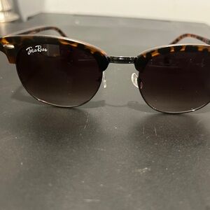 Jolie Rose  Brown and Black Clubmaster Sunglasses